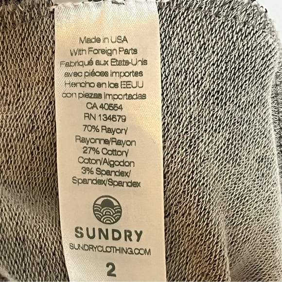 Sundry Stripe Yoga Pant Heather Grey Medium - Picture 9 of 10